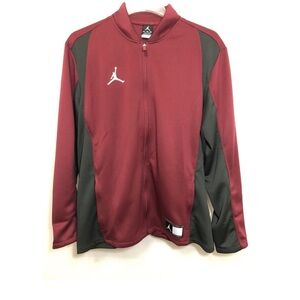 Jordan zip track jacket.Burgundy and grey.with zip pockets